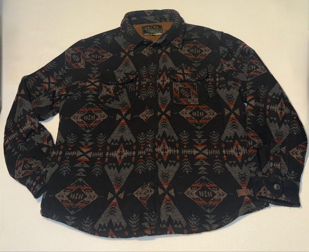 Jachs New York mens Aztec wool blend Sherpe lined jacket